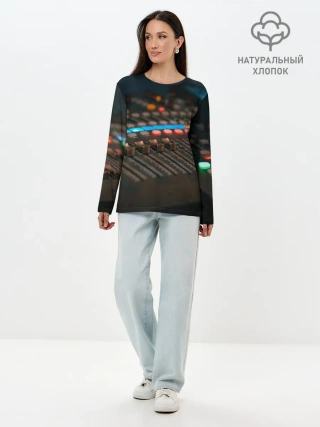 Лонгслив женский. Хлопок / МУЗЫКА