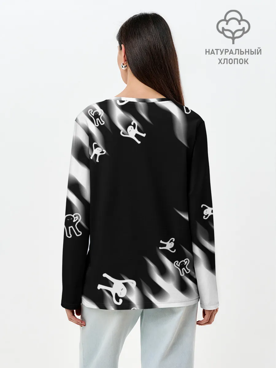 Лонгслив женский. Хлопок / ЪУЪ СЪУКА.