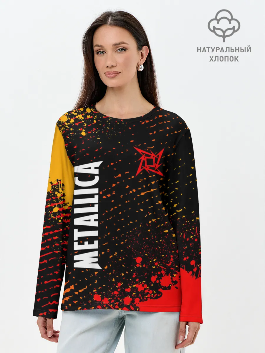 Лонгслив женский. Хлопок / METALLICA / МЕТАЛЛИКА