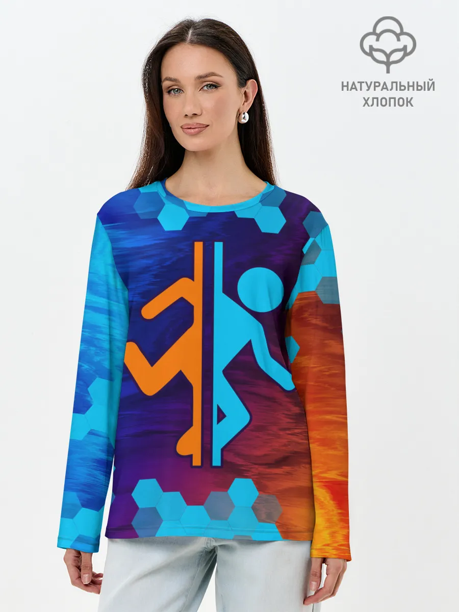 Лонгслив женский. Хлопок / PORTAL / ПОРТАЛ