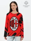 Лонгслив женский. Хлопок / AC MILAN / МИЛАН
