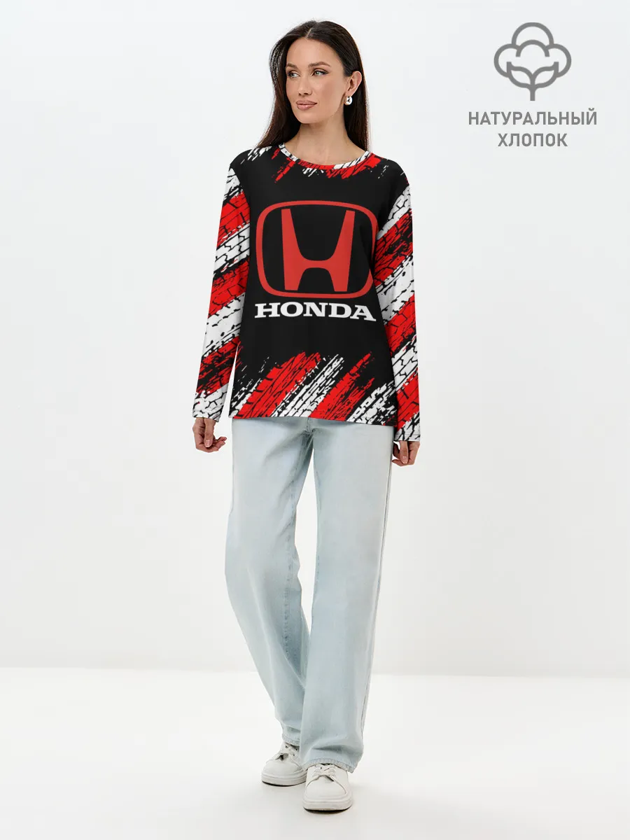 Лонгслив женский. Хлопок / HONDA.