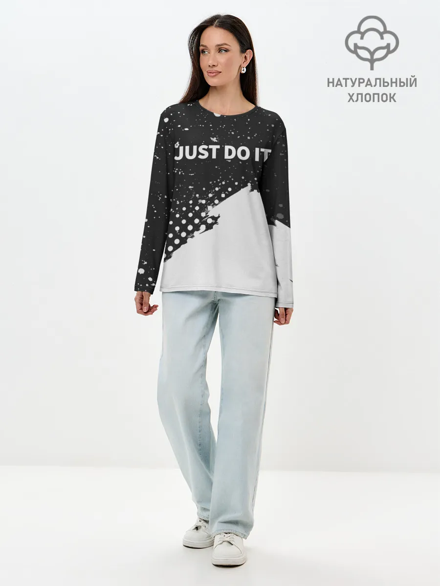 Лонгслив женский. Хлопок / JUST DO IT