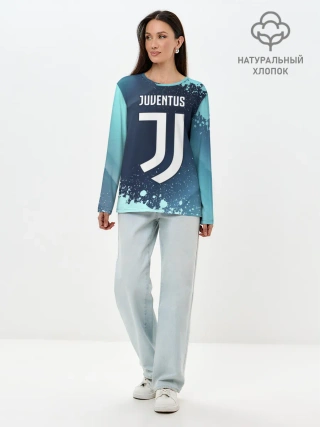 Лонгслив женский. Хлопок / JUVENTUS / ЮВЕНТУС