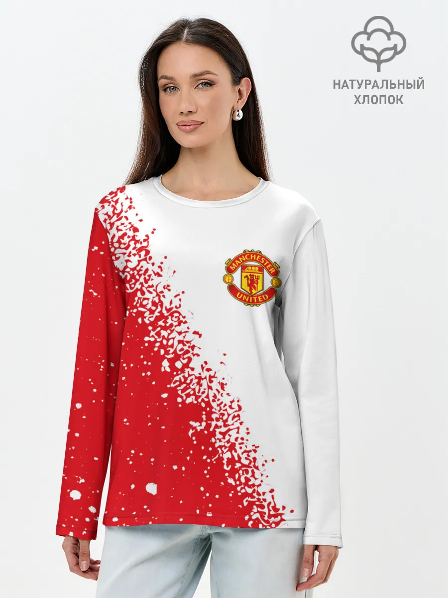 Лонгслив женский. Хлопок / MANCHESTER UNITED
