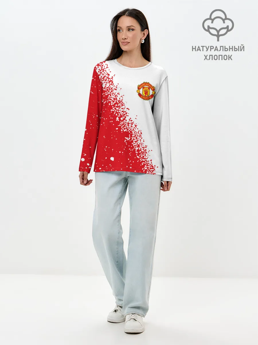 Лонгслив женский. Хлопок / MANCHESTER UNITED
