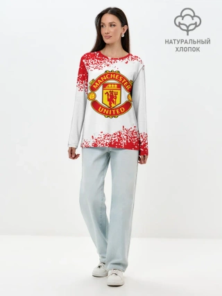 Лонгслив женский. Хлопок / MANCHESTER UNITED