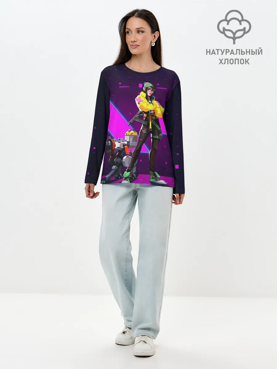 Лонгслив женский. Хлопок / Valorant