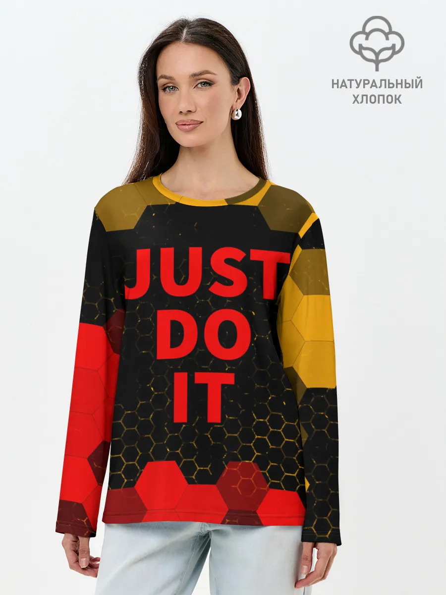 Лонгслив женский. Хлопок / JUST DO IT