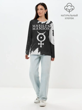 Лонгслив женский. Хлопок / MARILYN MANSON / М. МЭНСОН