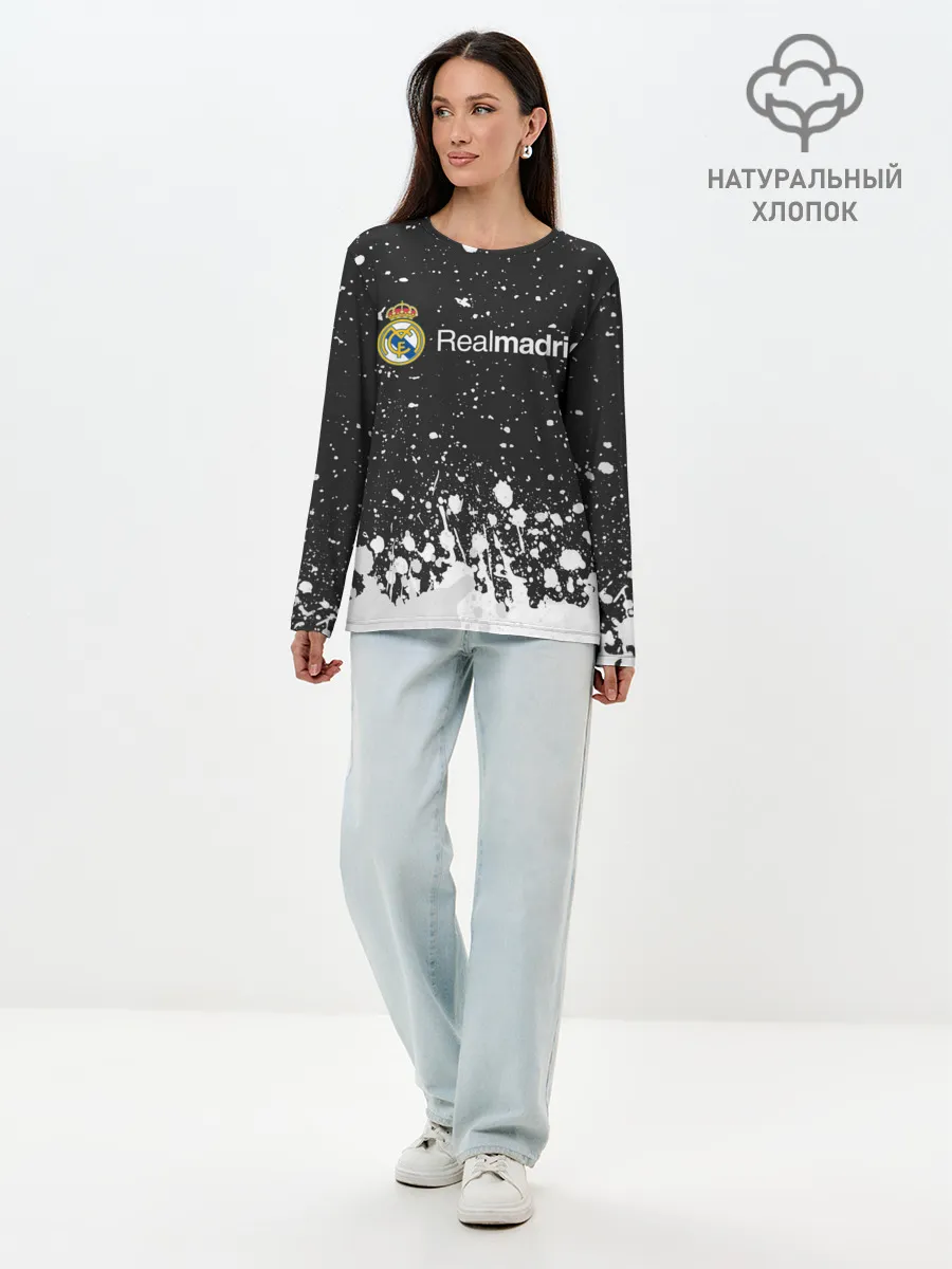 Лонгслив женский. Хлопок / REAL MADRID / РЕАЛ МАДРИД