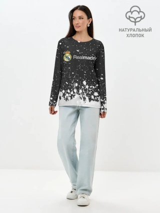 Лонгслив женский. Хлопок / REAL MADRID / РЕАЛ МАДРИД