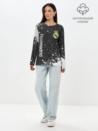 Лонгслив женский. Хлопок / REAL MADRID / РЕАЛ МАДРИД