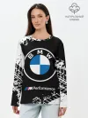 Лонгслив женский. Хлопок / BMW / БМВ