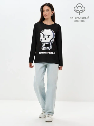 Лонгслив женский. Хлопок / UNDERTALE