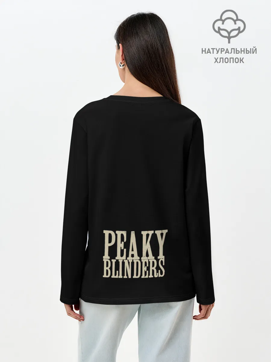 Лонгслив женский. Хлопок / Острые козырьки