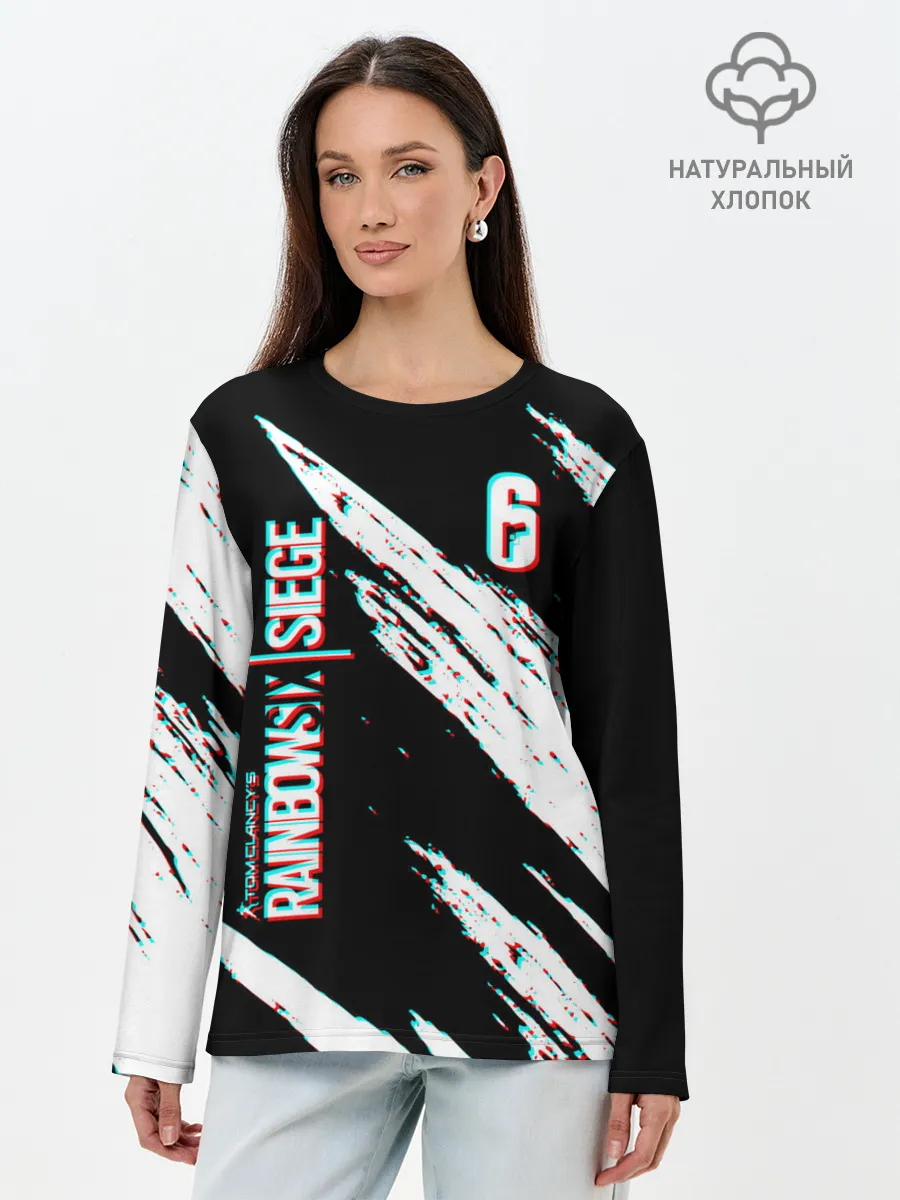 Лонгслив женский. Хлопок / RAINBOW SIX SIEGE.