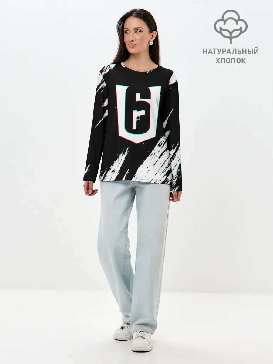 Лонгслив женский. Хлопок / RAINBOW SIX SIEGE.
