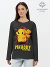 Лонгслив женский. Хлопок / Pikachu Pika Pika