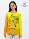 Лонгслив женский. Хлопок / Pikachu Pika Pika