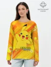 Лонгслив женский. Хлопок / Pikachu Pika Pika