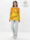 Лонгслив женский. Хлопок / Pikachu Pika Pika