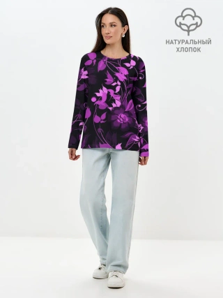 Лонгслив женский. Хлопок / Флора | Flora
