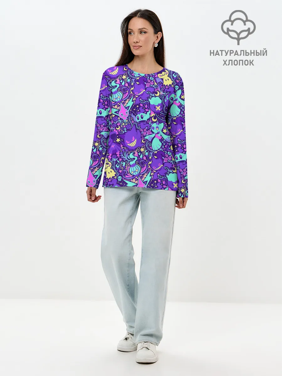 Лонгслив женский. Хлопок / Сумеречные монстрики