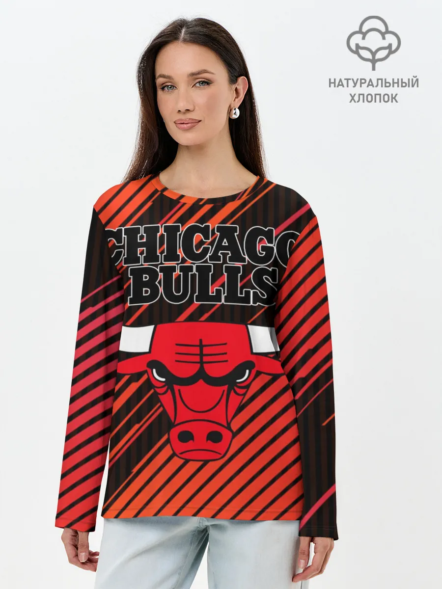 Лонгслив женский. Хлопок / Chicago Bulls