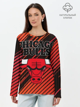 Лонгслив женский. Хлопок / Chicago Bulls