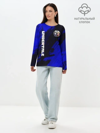 Лонгслив женский. Хлопок / Undertale