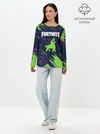 Лонгслив женский. Хлопок / FORTNITE LAMA.