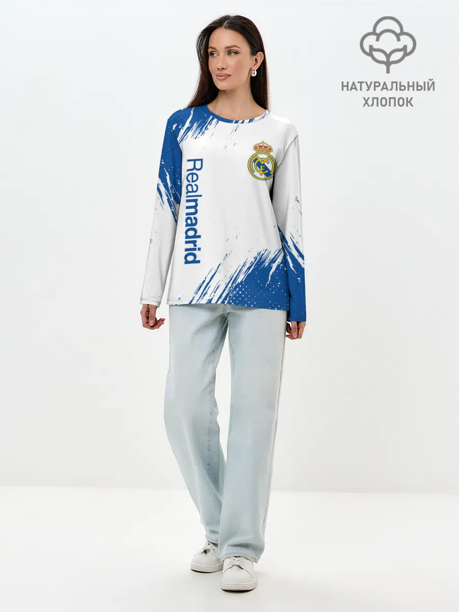Лонгслив женский. Хлопок / REAL MADRID / РЕАЛ МАДРИД