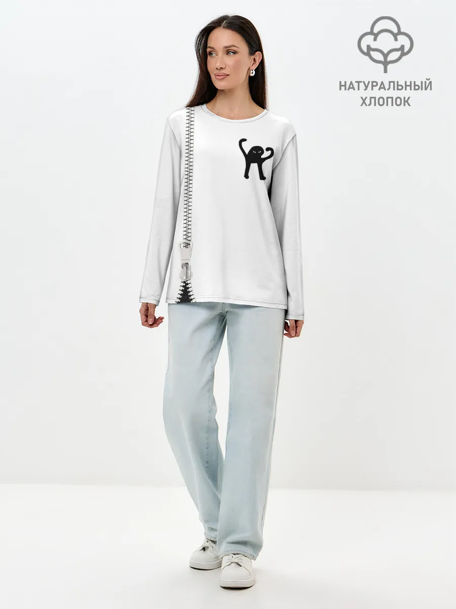 Лонгслив женский. Хлопок / Ъуъ съука.