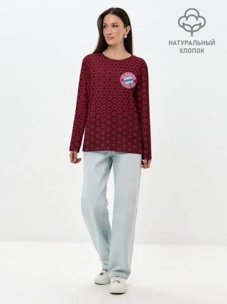 Лонгслив женский. Хлопок / FC BAYERN / БАВАРИЯ