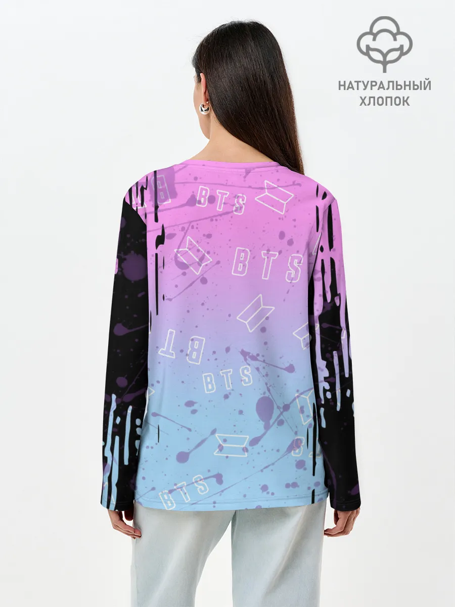 Лонгслив женский. Хлопок / BTS.