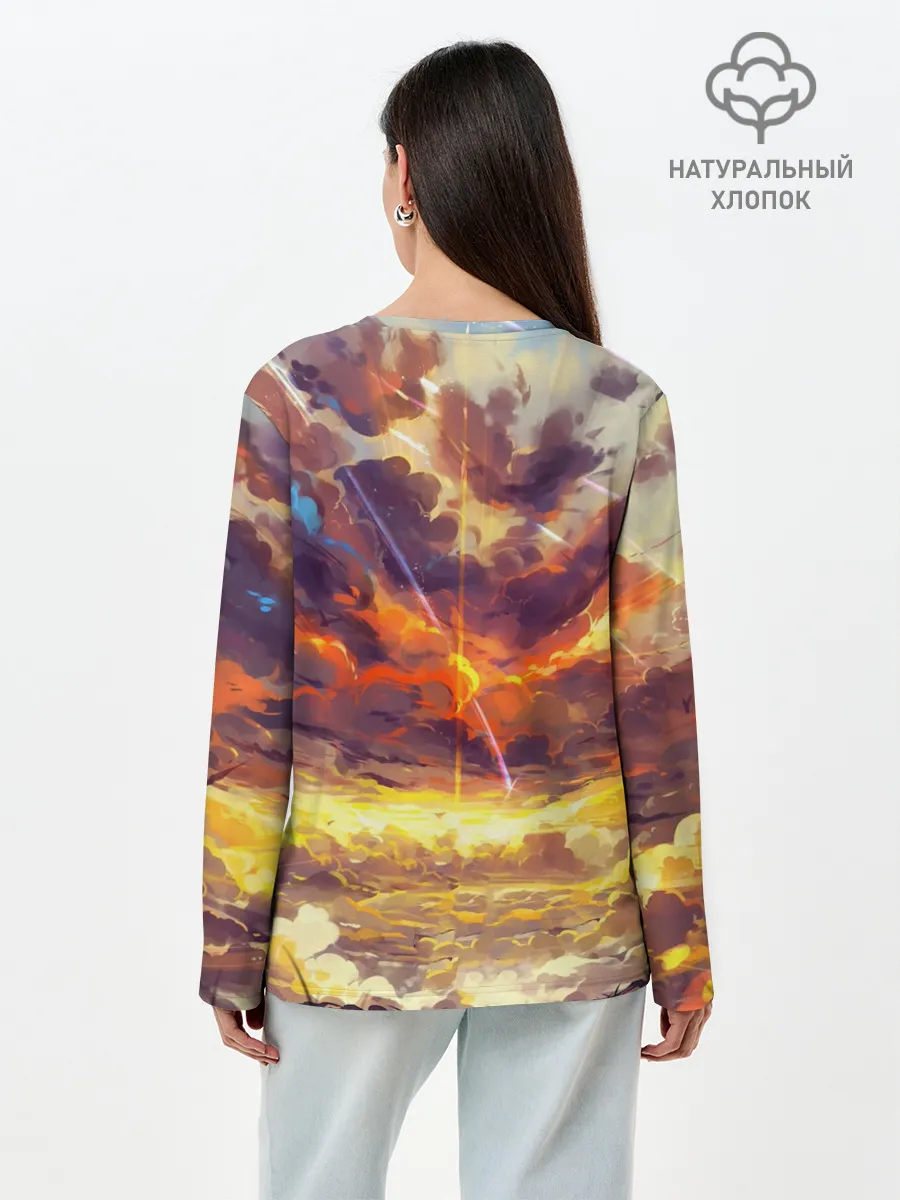 Лонгслив женский. Хлопок / ТВОЕ ИМЯ