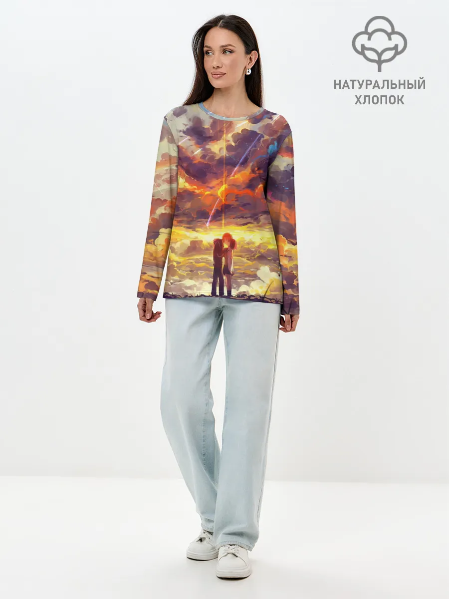 Лонгслив женский. Хлопок / ТВОЕ ИМЯ