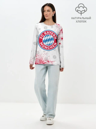 Лонгслив женский. Хлопок / FC BAYERN / БАВАРИЯ