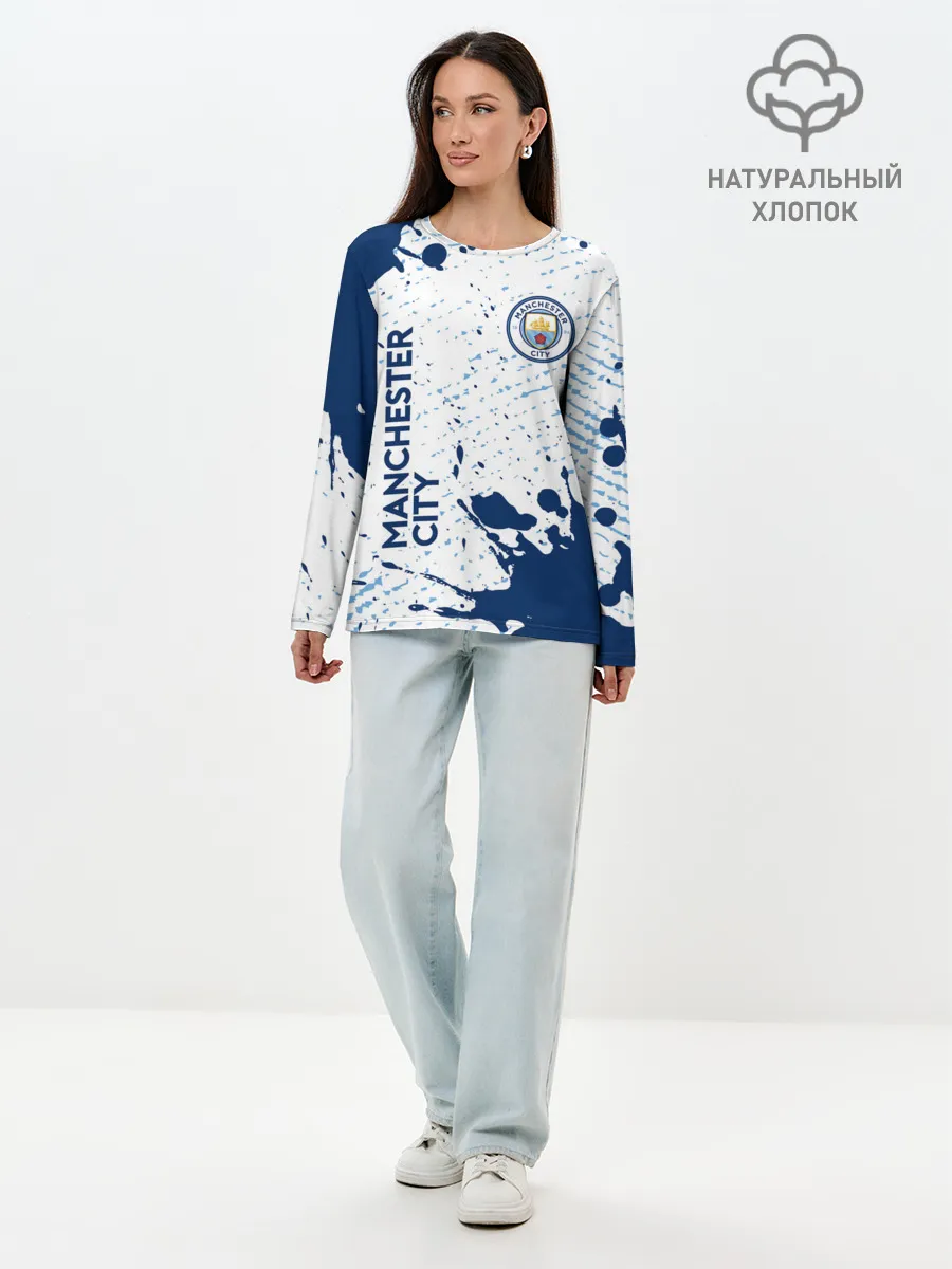 Лонгслив женский. Хлопок / MANCHESTER CITY Манчестер Сити