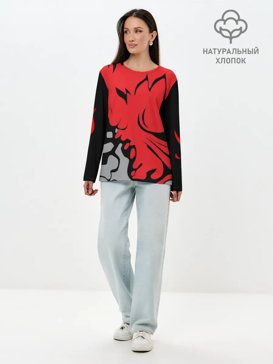 Лонгслив женский. Хлопок / Cyberpunk 2077