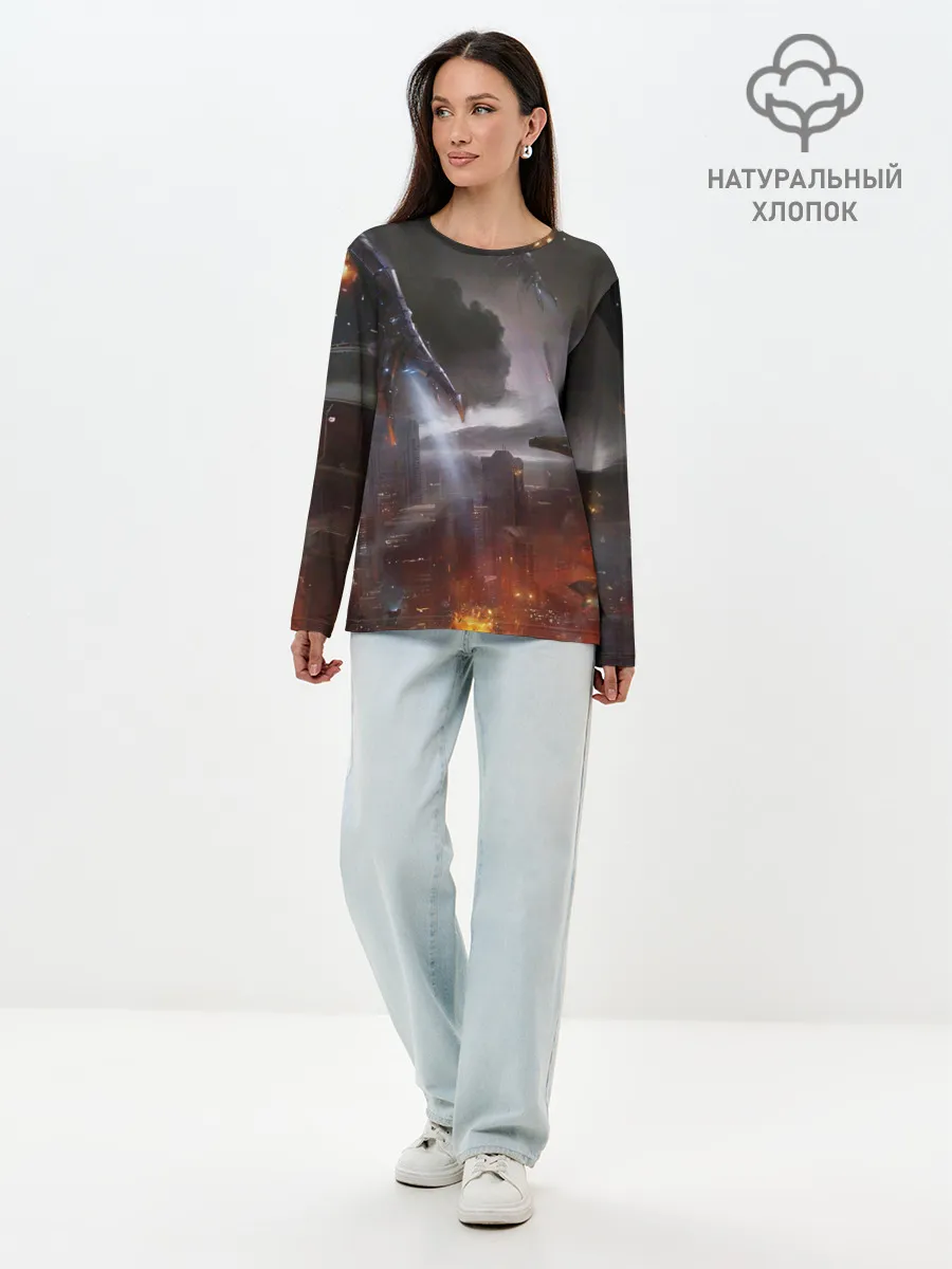 Лонгслив женский. Хлопок / Mass Effect 3