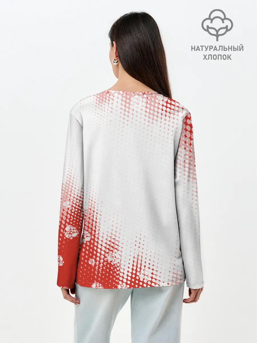 Лонгслив женский. Хлопок / ФУТБОЛ РОССИЯ / Russia