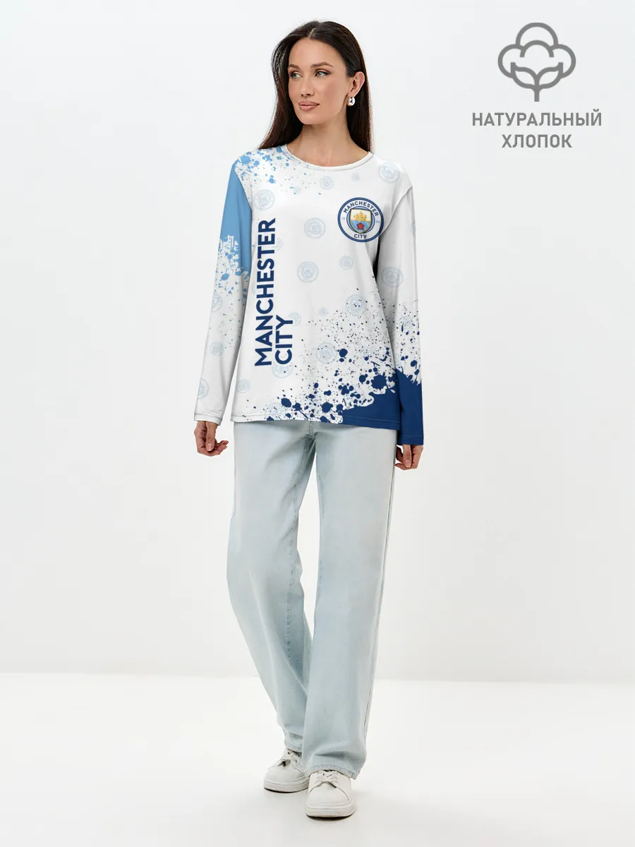 Лонгслив женский. Хлопок / MANCHESTER CITY Манчестер Сити