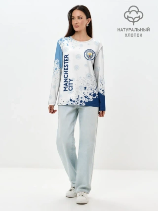 Лонгслив женский. Хлопок / MANCHESTER CITY Манчестер Сити