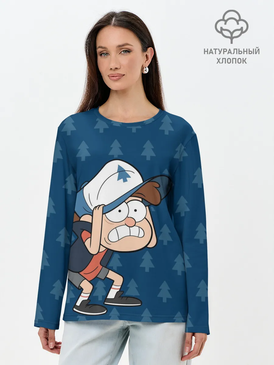 Лонгслив женский. Хлопок / Диппер Пайнс