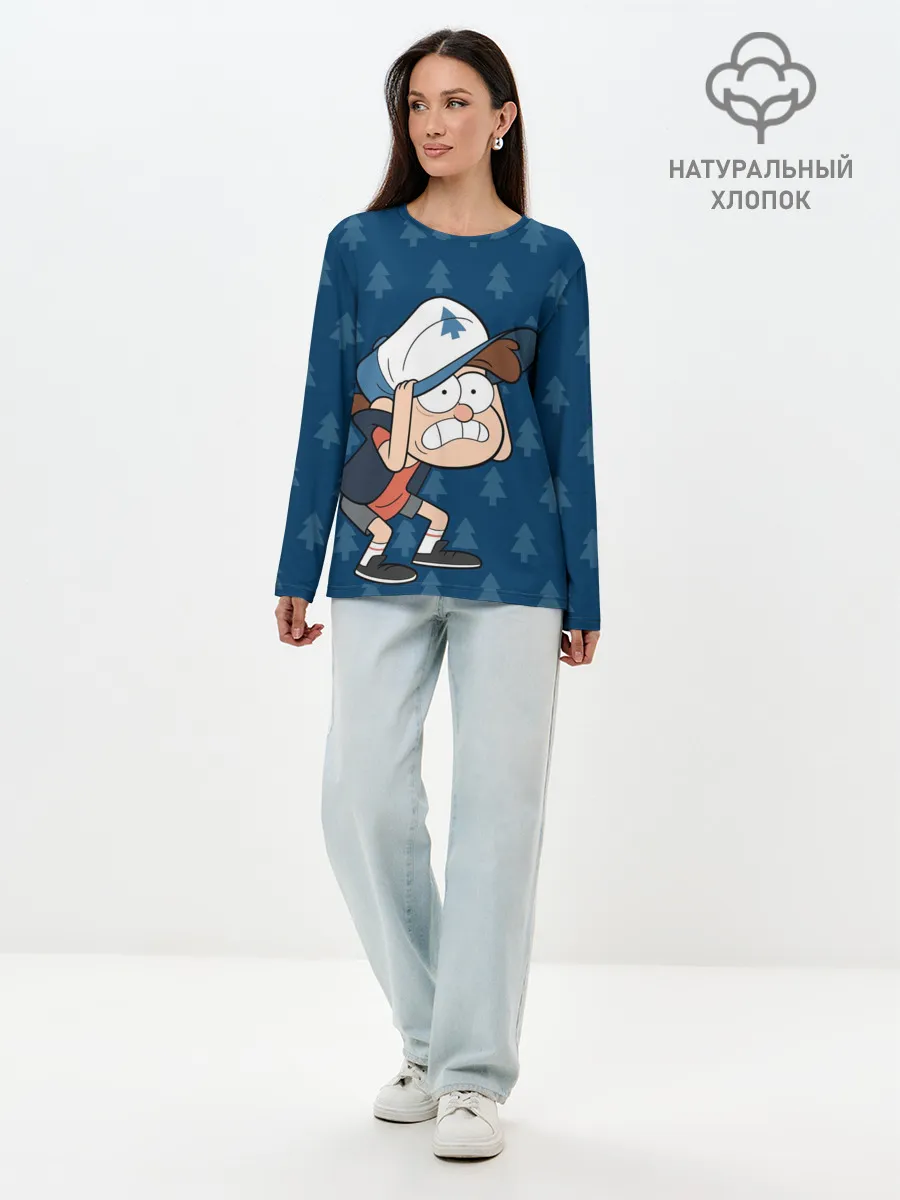 Лонгслив женский. Хлопок / Диппер Пайнс