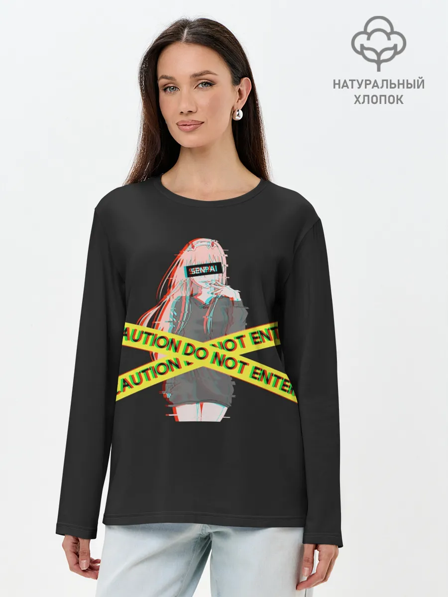 Лонгслив женский. Хлопок / Запрещенная Zero Two