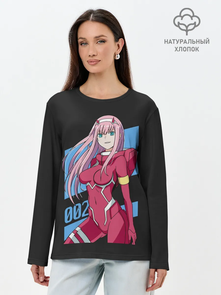Лонгслив женский. Хлопок / Zero Two in costume