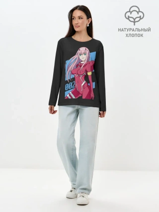 Лонгслив женский. Хлопок / Zero Two in costume